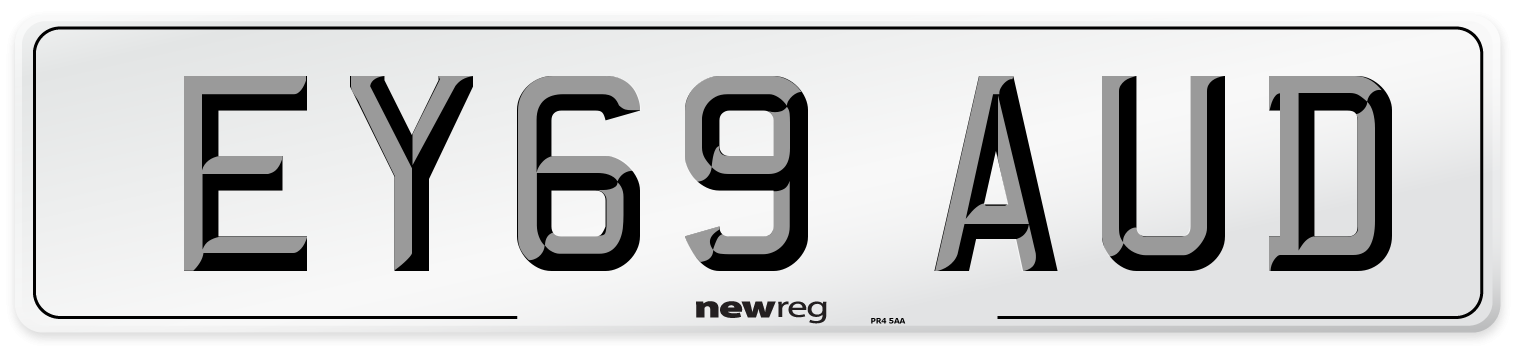 EY69 AUD Number Plate from New Reg